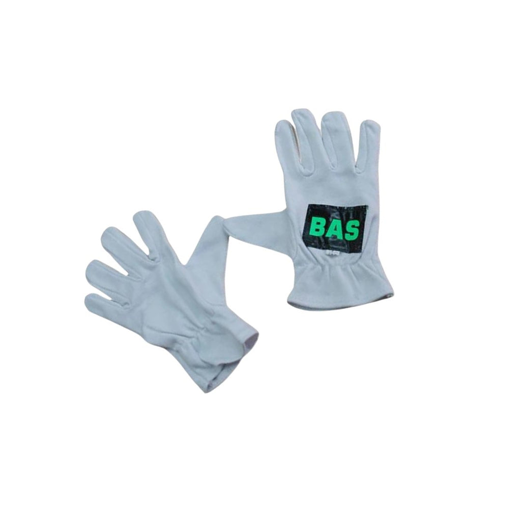 BAS - Batting Inner Cotton Full Fingered - White - Adult - Gloves - Wiz Sports