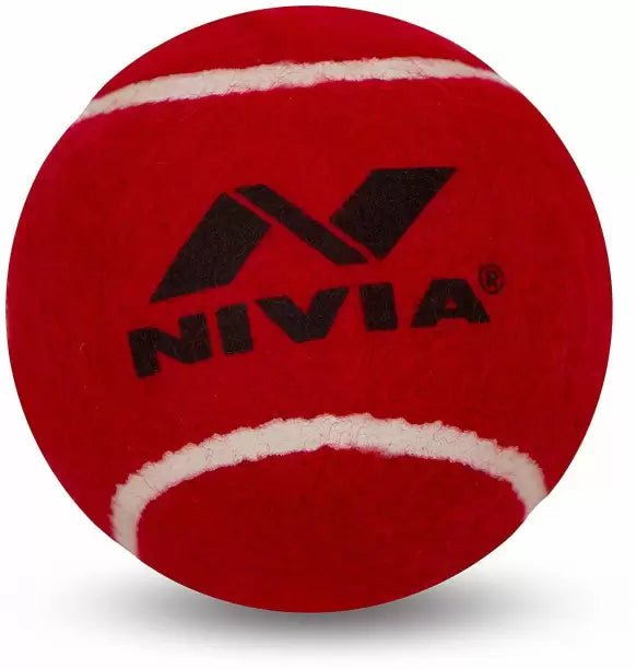 Nivia Red Hard Tennis Ball - Pack of 12 - Cricket Balls - Wiz Sports