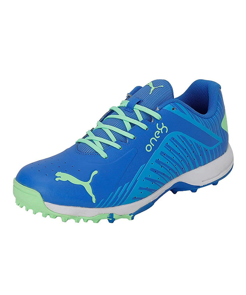 PUMA 22 FH Rubber Unisex Cricket Shoes - Bluemazing-Green - Cricket Shoes - Wiz Sports