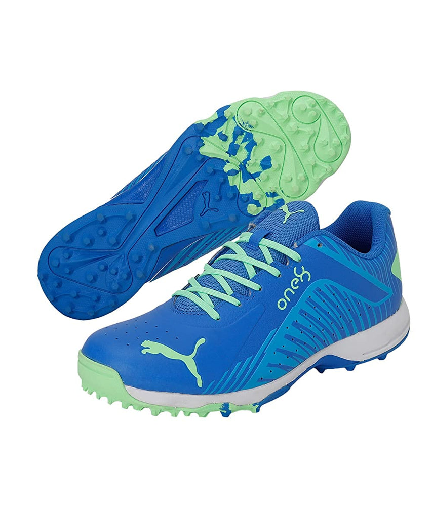 PUMA 22 FH Rubber Unisex Cricket Shoes - Bluemazing-Green - Cricket Shoes - Wiz Sports