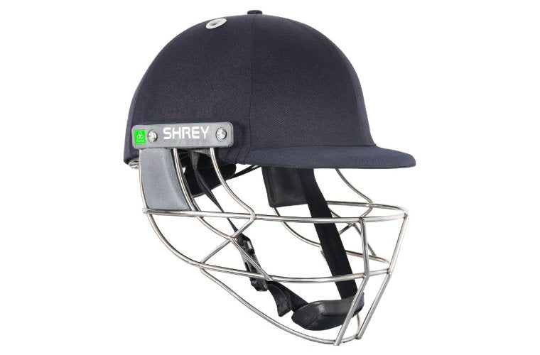 SHREY KOROYD HELMET WITH STEEL VISOR - SENIOR - NAVY - Cricket Helmets - Wiz Sports