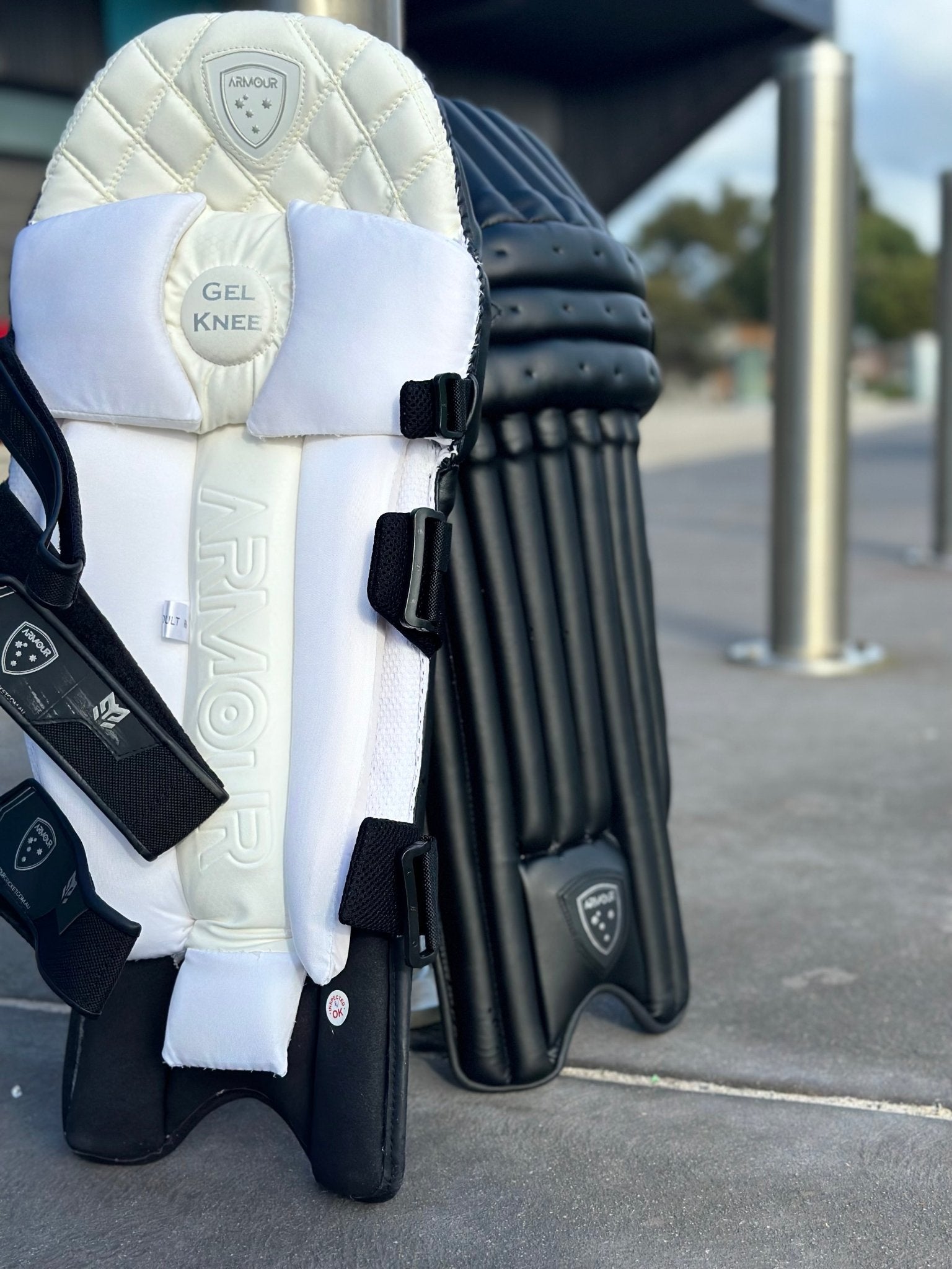 Armour Cricket Batting Leg Guard - Players Grade (Navy) - Cricket Leg ...