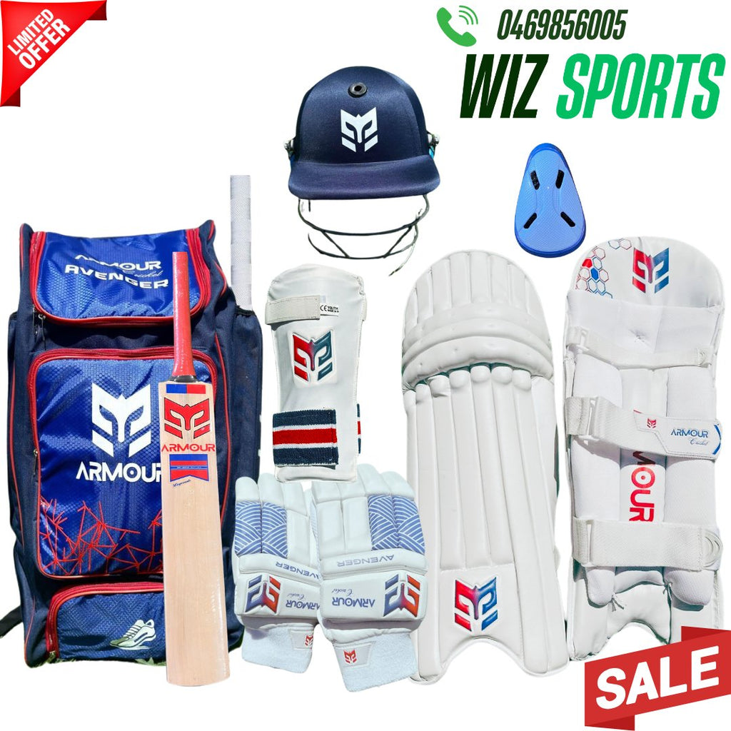 Armour Cricket Kit Bundle - Boys (Size 5, Size 6) - Cricket Kit - Wiz Sports