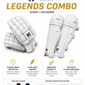 Armour Legends Players Grade Combo – Batting Gloves + Leg Guards (White | Black | Navy)