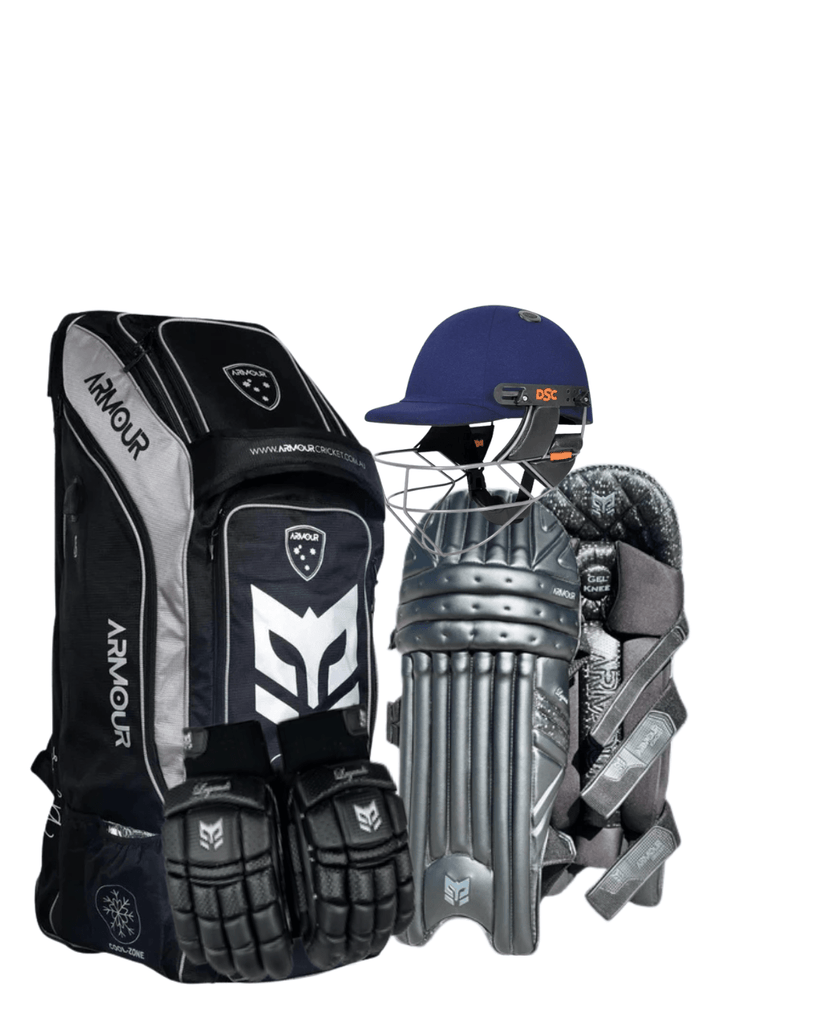 Armour Legends Players Grade Complete Kit – Players Grade Edition (Black Edition) - Cricket - Wiz Sports