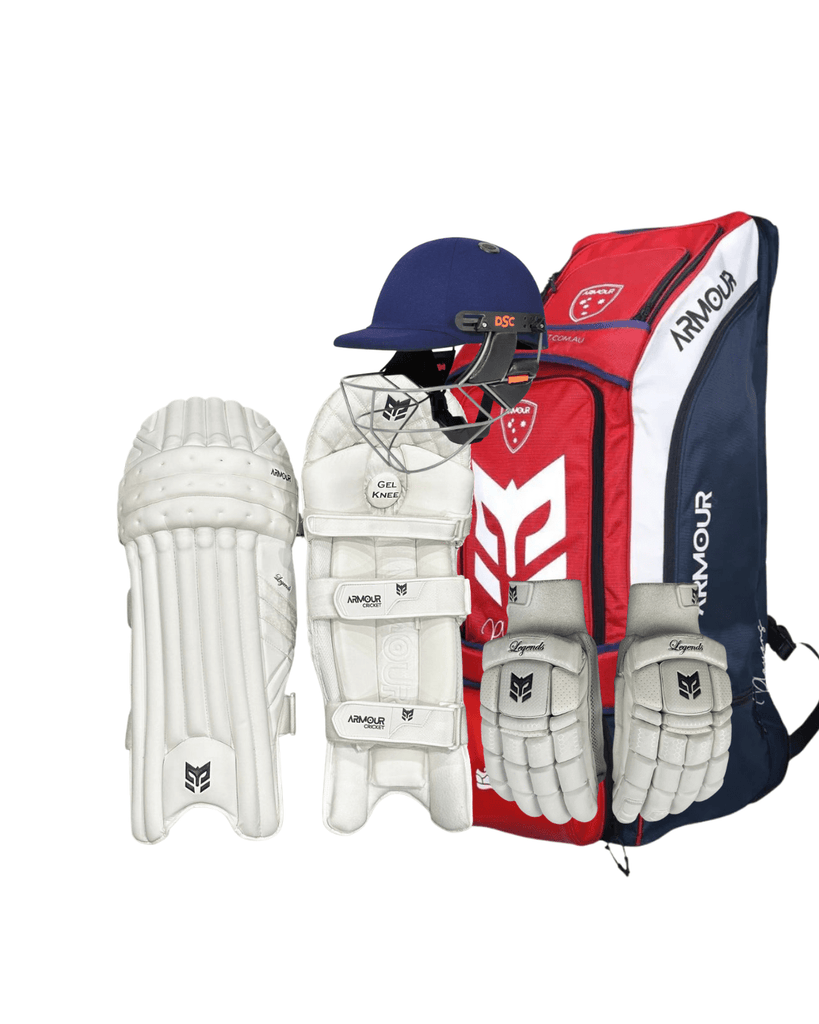 Armour Legends Players Grade Complete Kit – Players Grade Edition (White Edition) - Cricket Kit - Wiz Sports