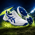ASICS GEL-100™ NOT OUT Cricket Shoes 2026 Edition ( White/Neon Blue)