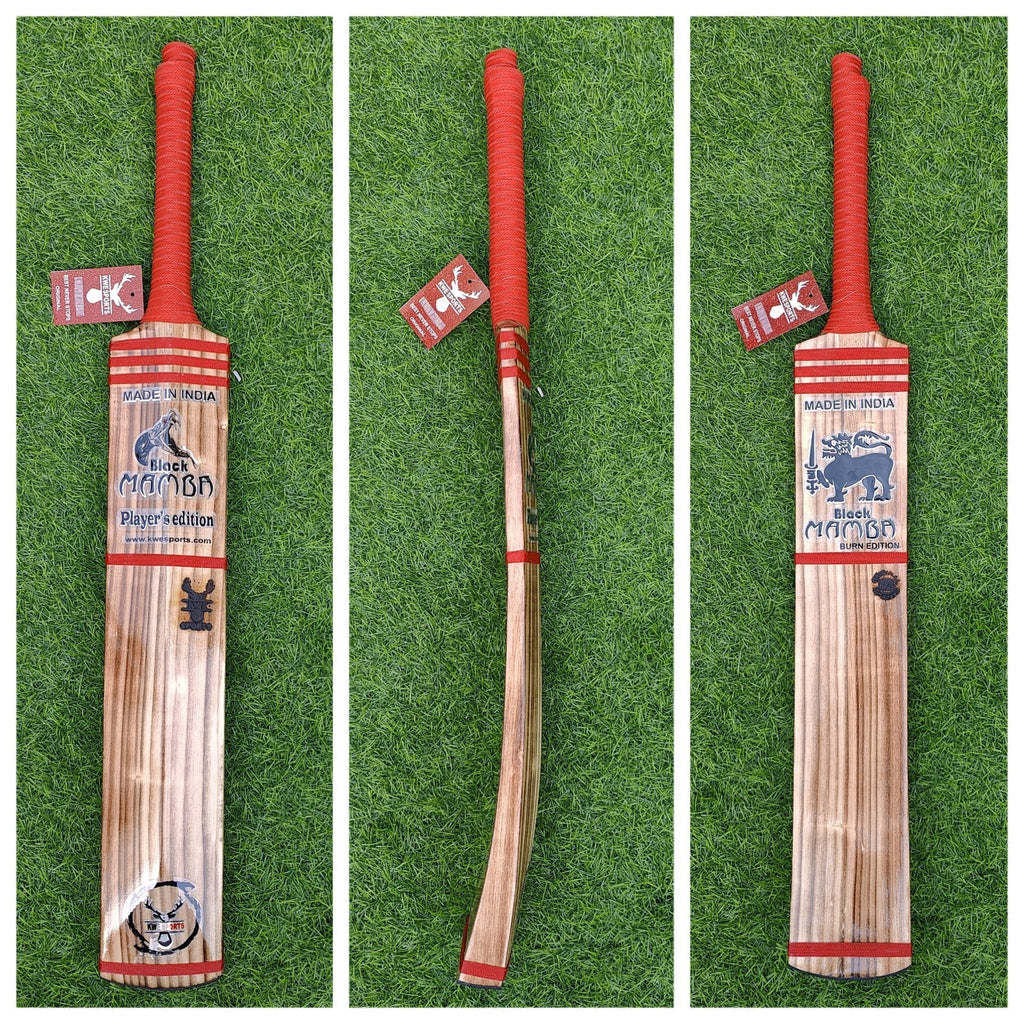 Black Mamba – Burn Edition | Hard Tennis Bat for Precision Power - Cricket Bats - Wiz Sports