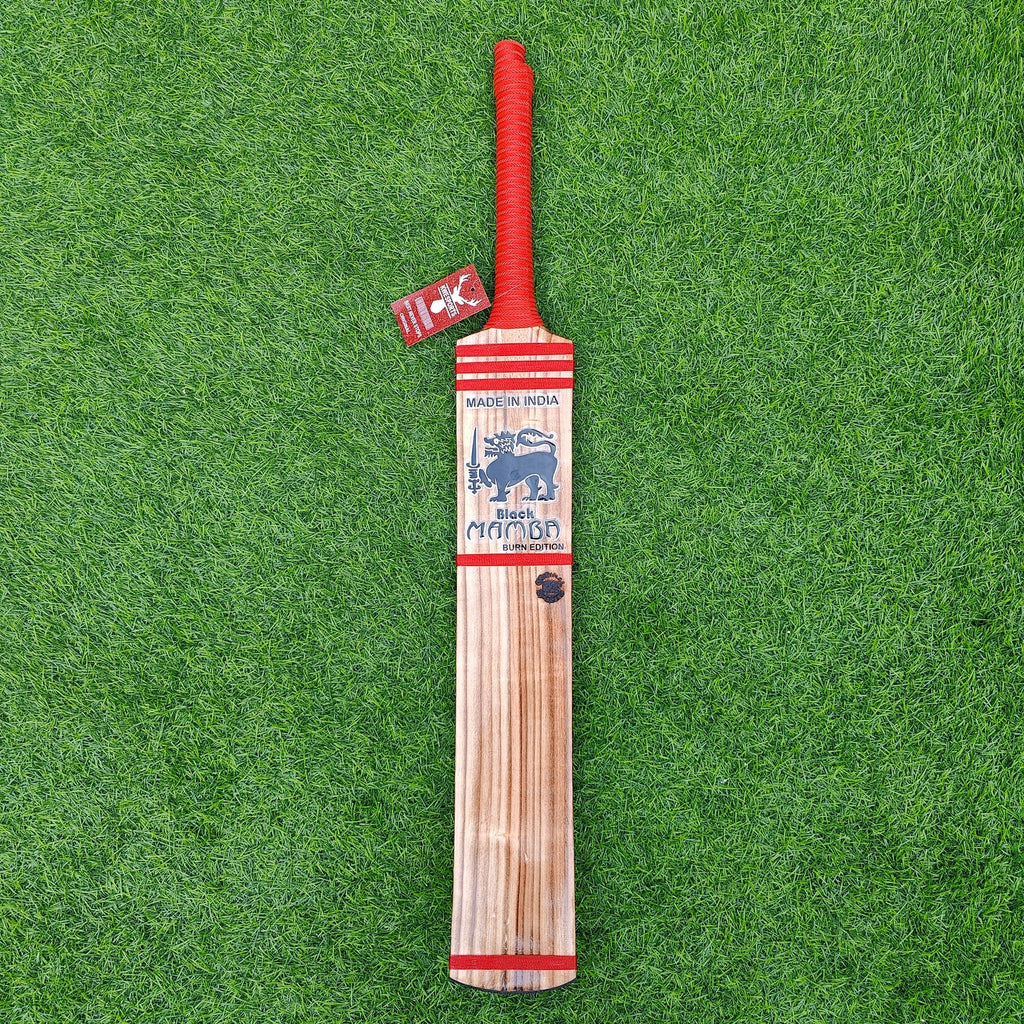 Black Mamba – Burn Edition | Hard Tennis Bat for Precision Power - Cricket Bats - Wiz Sports