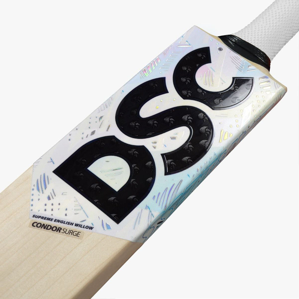 DSC Condor Surge English Willow Bat Silver - Cricket Bats - Wiz Sports