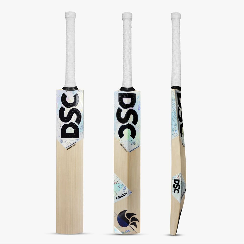 DSC Condor Surge English Willow Bat Silver - Cricket Bats - Wiz Sports