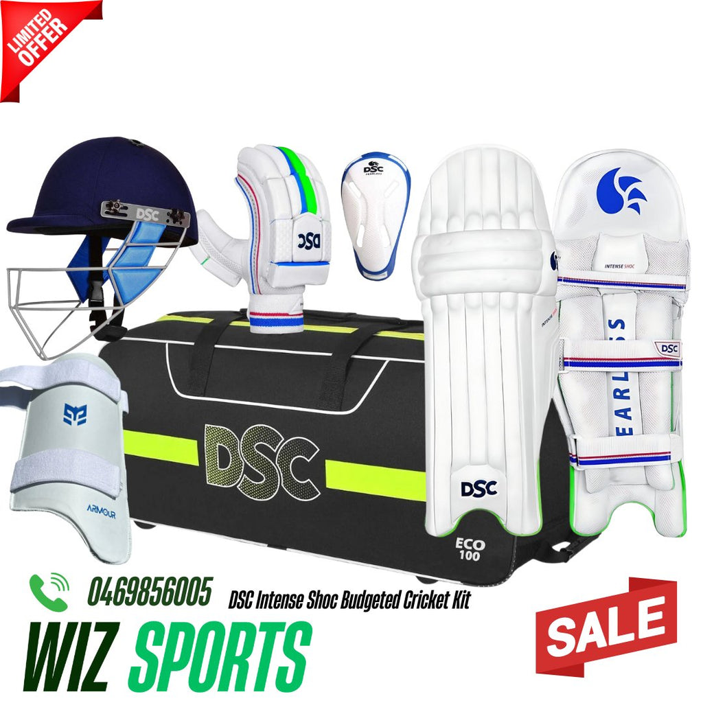 DSC Intense Shoc Cricket Kit Bundle - Adults - Cricket Kit - Wiz Sports