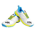 DSC Jaffa 22 Rubber Spike Cricket Shoes - White/Yellow