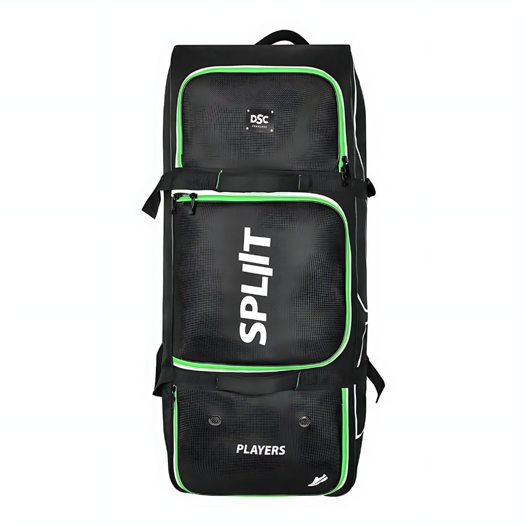 DSC Spliit Players Kit Bag with Wheels - Big Wheelie bag for Professional Cricketers - Kit Bags - Wiz Sports