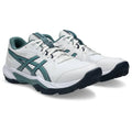 ASICS GEL PEAKE 3 RUBBER CRICKET SHOES-2026 EDITION (WHITE/FOGGY TEAL)