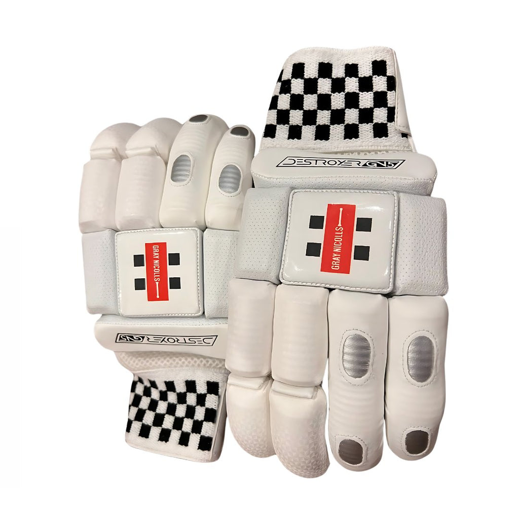 Gray - Nicolls 5 Destroyer - Batting Gloves(2024 Edition) - Cricket Gloves - Wiz Sports