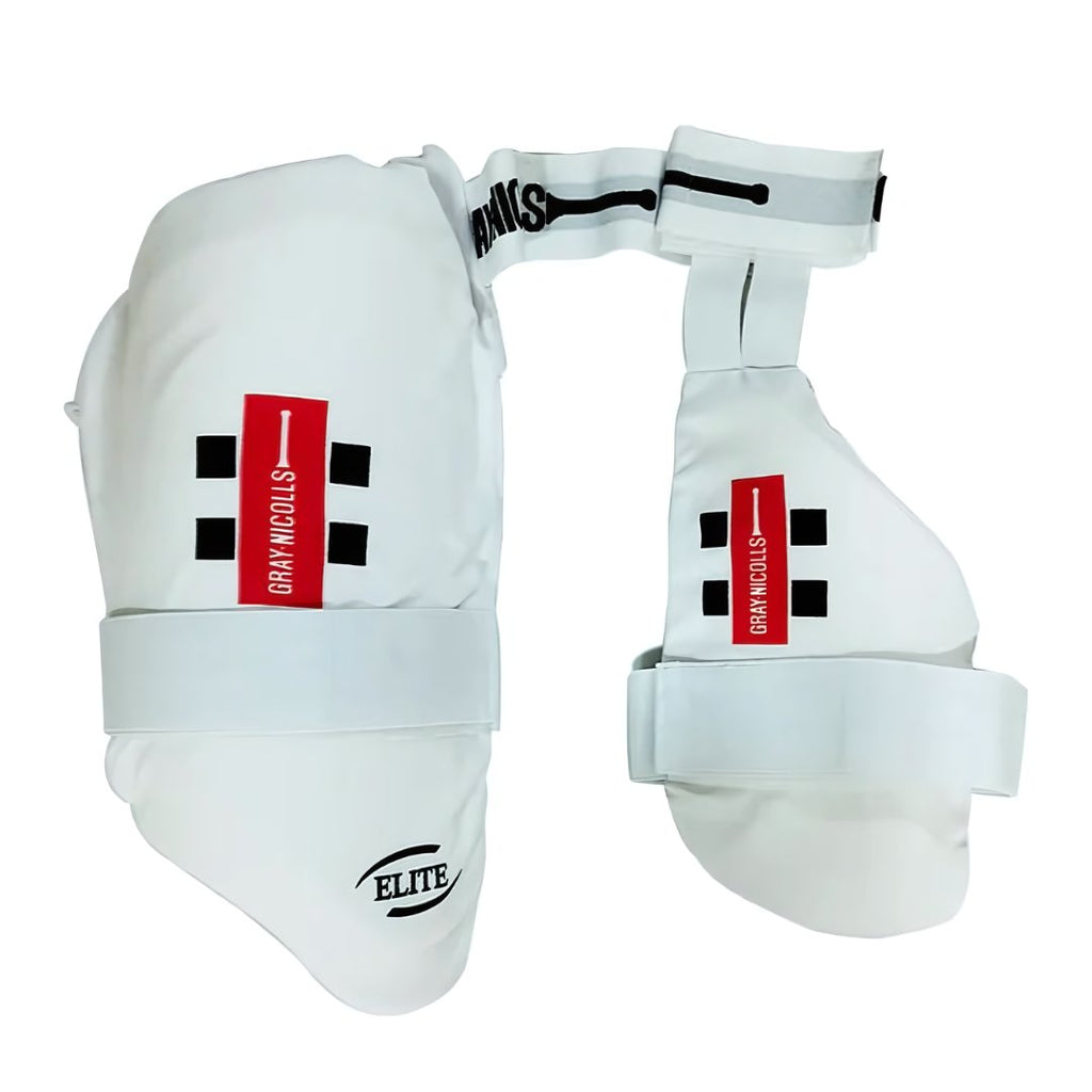 Gray - Nicolls 6 Elite Cricket Dual Thigh Pads - Thigh Guard - Wiz Sports