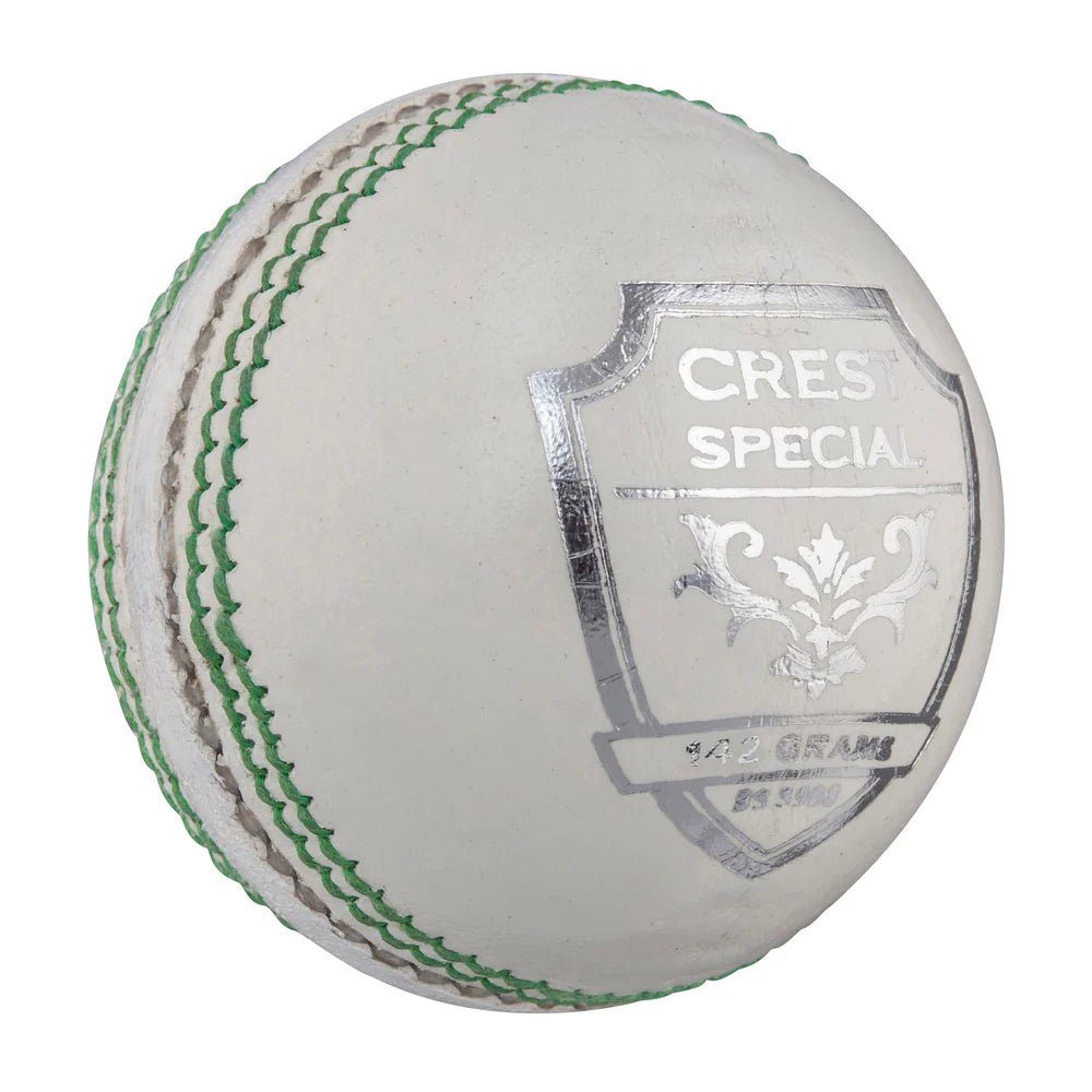 Gray Nicolls Crest Special White Cricket Ball (142 g) - Cricket Balls - Wiz Sports