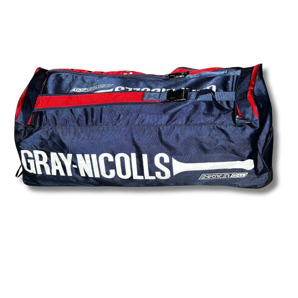 Gray Nicolls GN4 Enforcer Wheelie Kit Bag - Medium (Red/Navy) - Cricket Kit Bag - Wiz Sports