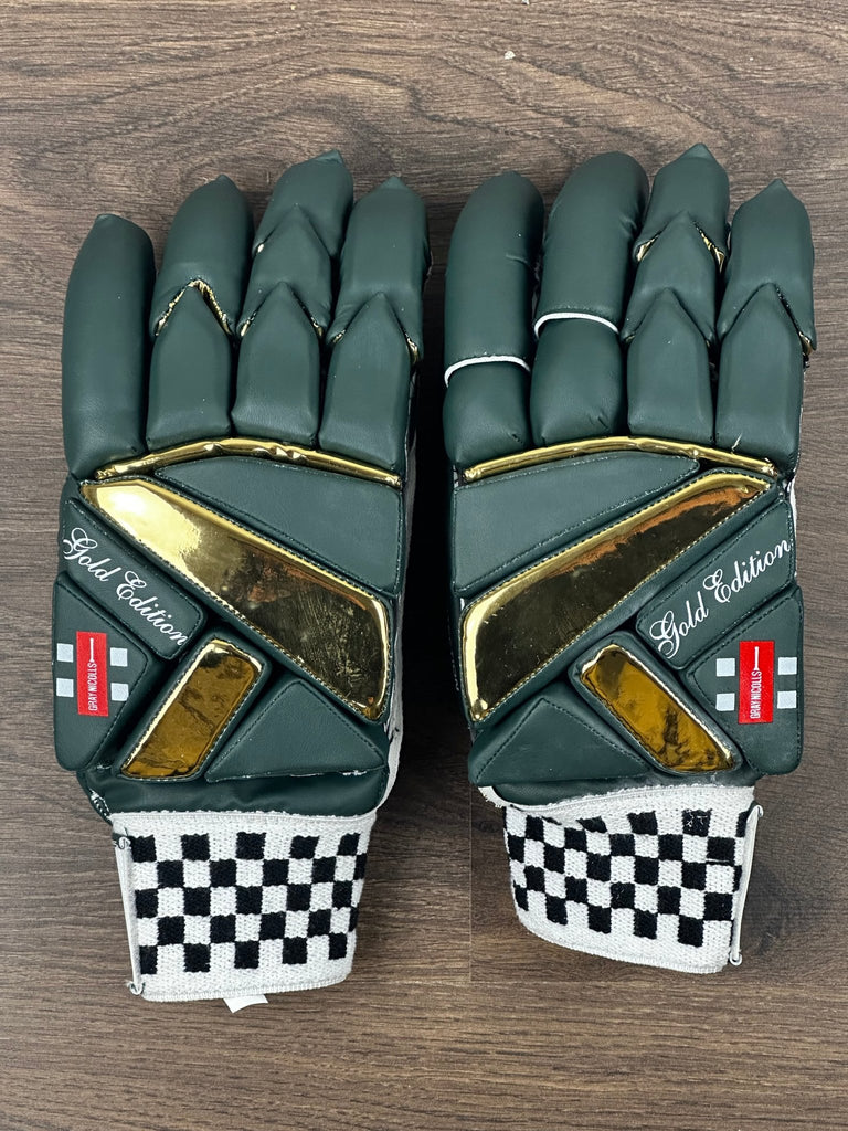 Gray - Nicolls Gold Edition Cricket Batting Gloves - Cricket Gloves - Wiz Sports