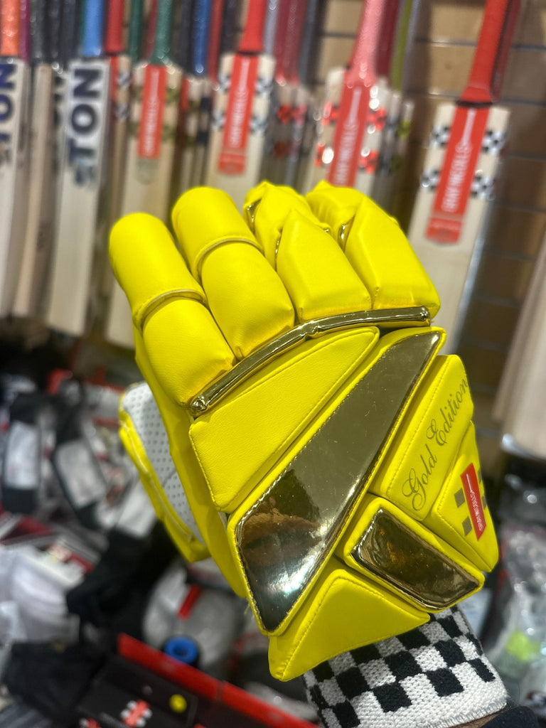 Gray - Nicolls Gold Edition Cricket Batting Gloves - Cricket Gloves - Wiz Sports