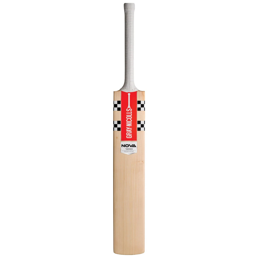 GRAY - NICOLLS Nova 2.0 1200 Grade 1 Junior English Willow Cricket Bat - 2024 edition - Cricket Bats - Wiz Sports