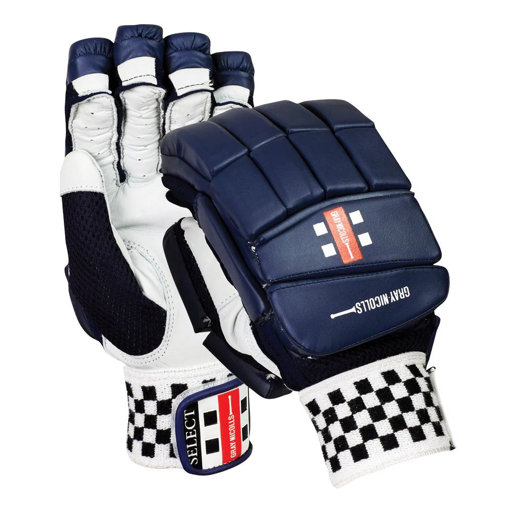 GRAY - NICOLLS SELECT COLOURED - BATTING GLOVES - Cricket Gloves - Wiz Sports