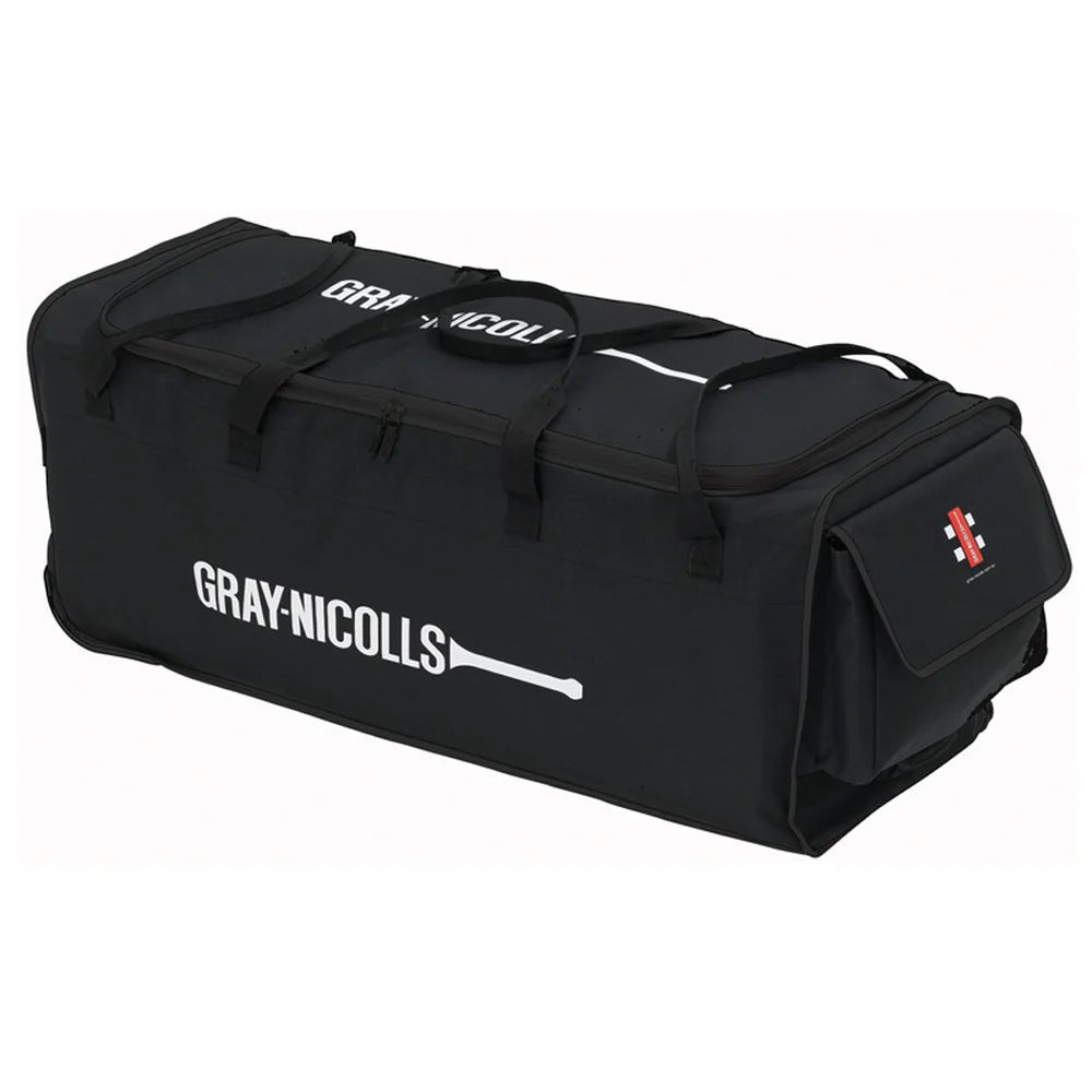 Gray - Nicolls Team Wheel Bag – Spacious Cricket Kit Bag with Wheels - Cricket Kit Bag - Wiz Sports