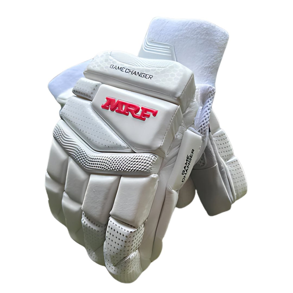 MRF Game Changer Cricket Batting Gloves (Best from MRF with Pittard leather palm) - Cricket Gloves - Wiz Sports