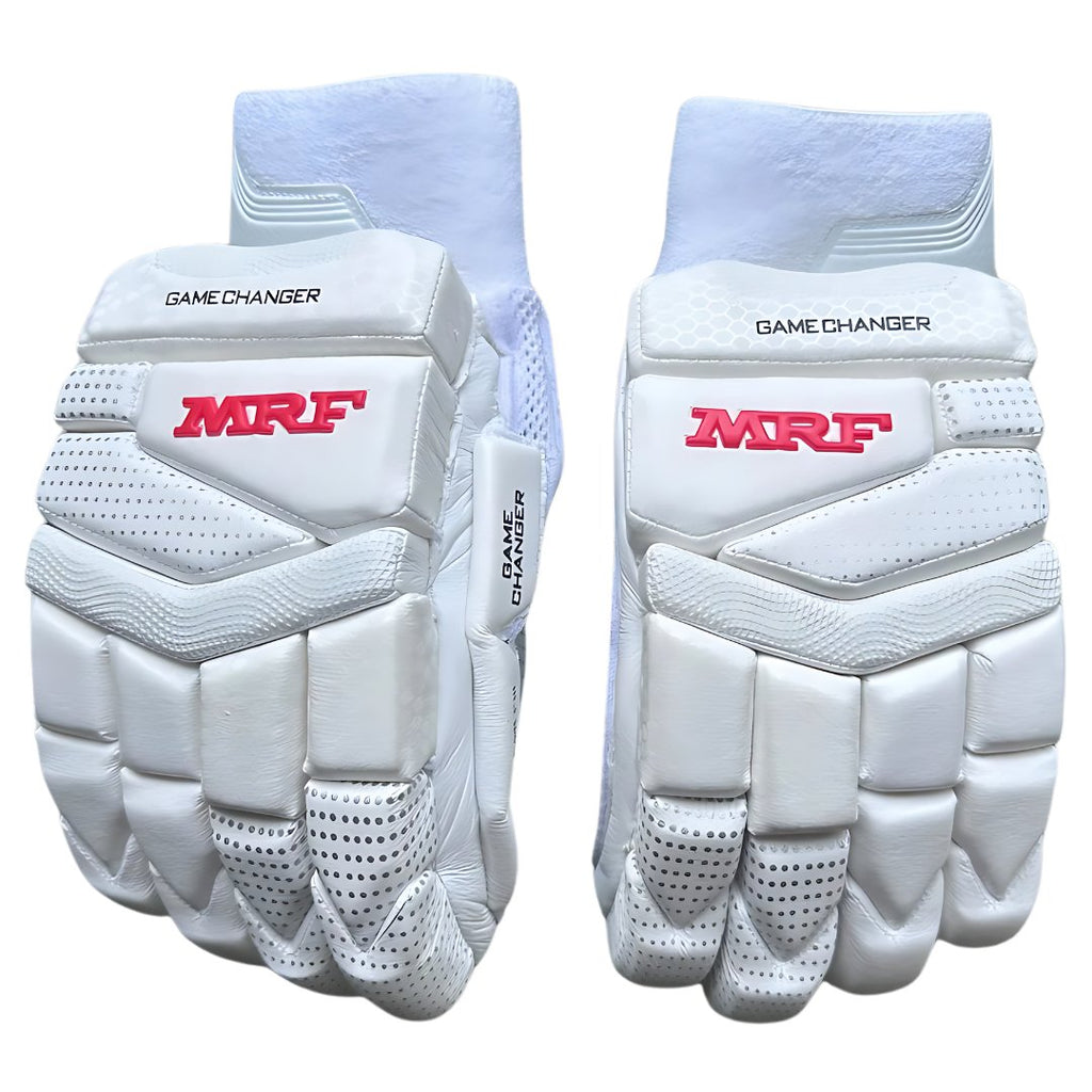 MRF Game Changer Cricket Batting Gloves (Best from MRF with Pittard leather palm) - Cricket Gloves - Wiz Sports
