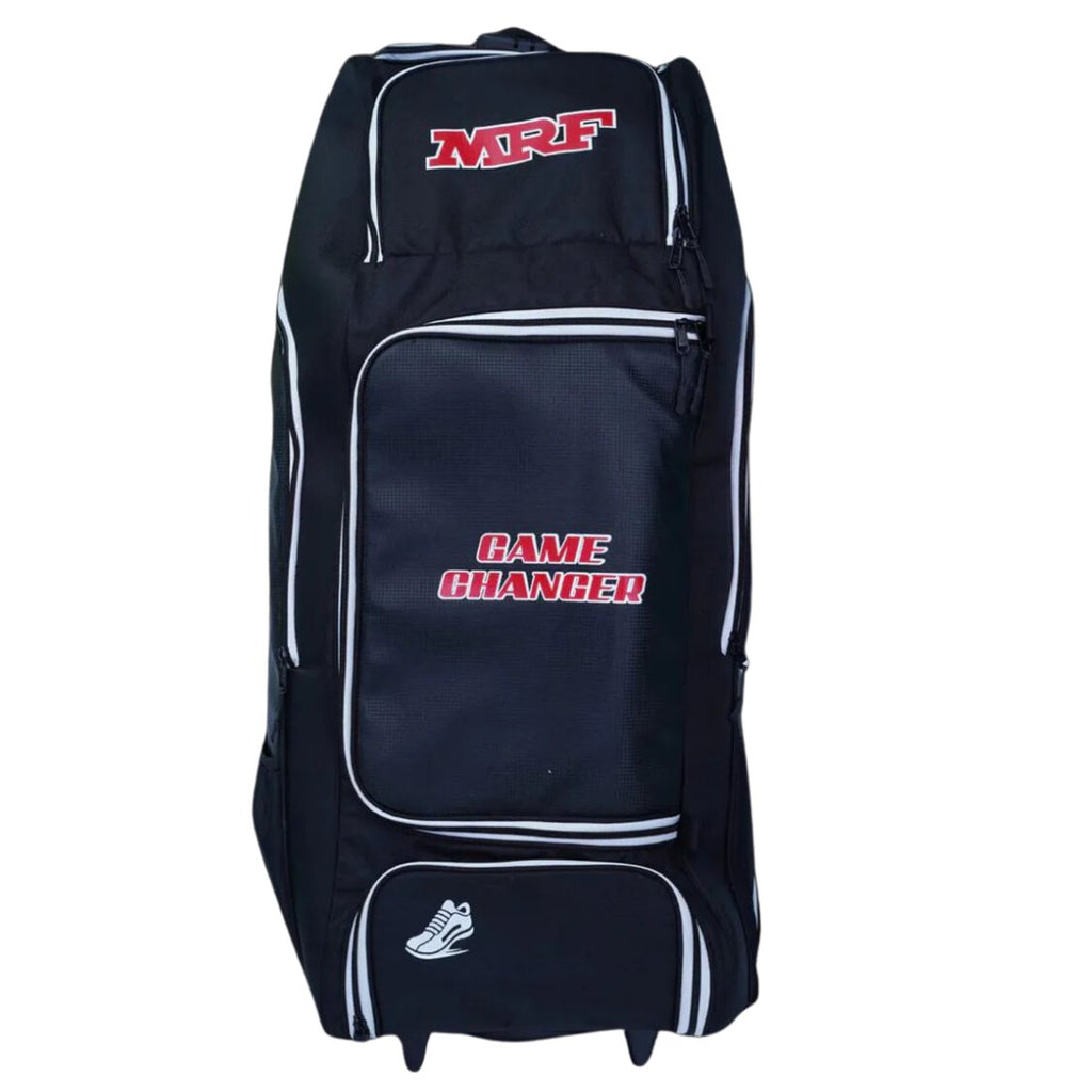 MRF Game Changer Cricket Kit Bag 2024 edition - All Black - Cricket Kit Bag - Wiz Sports