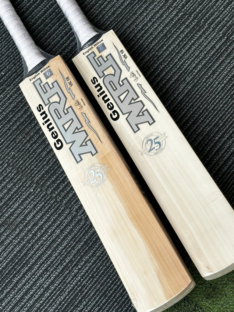 MRF Genius 25th anniversary Silver Edition Premium Grade 1 Cricket Bat - Wiz Sports