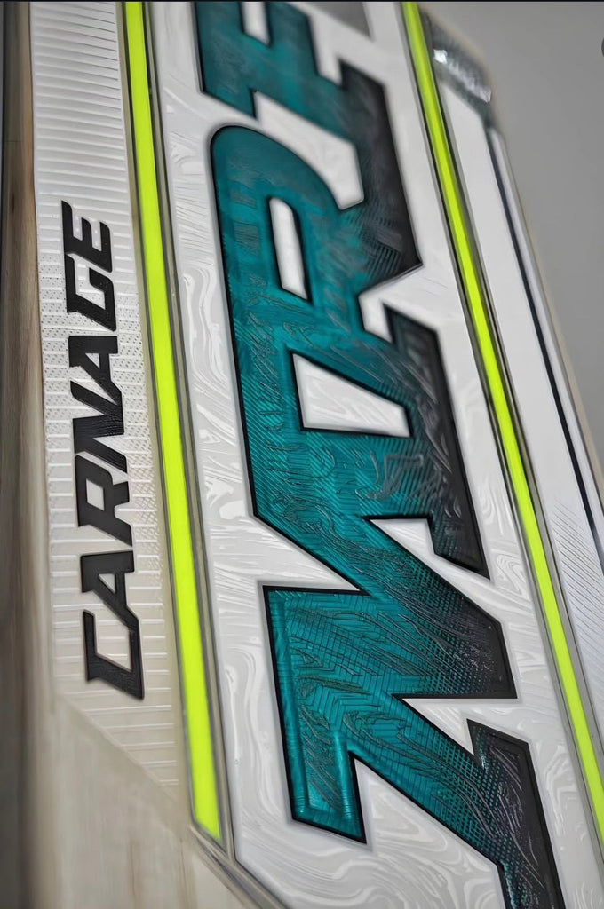 MRF Gill 77 Carnage Senior English Willow Cricket Bat – 2025 Edition - Cricket Bat - Wiz Sports