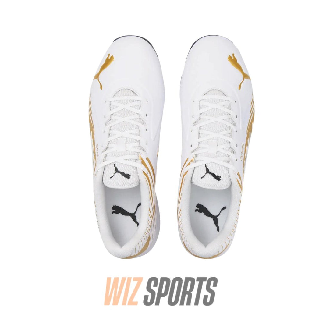 PUMA 22 FH White Gold Rubber Men's Cricket Shoes - Shoes - Wiz Sports