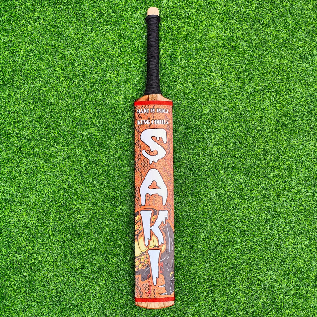 Saki King Cobra – Burn Edition | Hard Tennis Bat for Elite Power Play - Cricket Bats - Wiz Sports