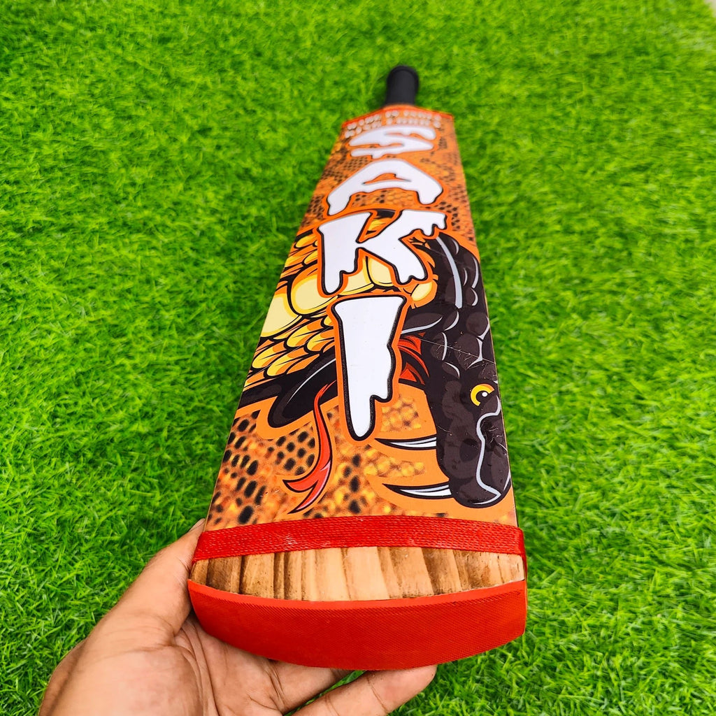 Saki King Cobra – Burn Edition | Hard Tennis Bat for Elite Power Play - Cricket Bats - Wiz Sports