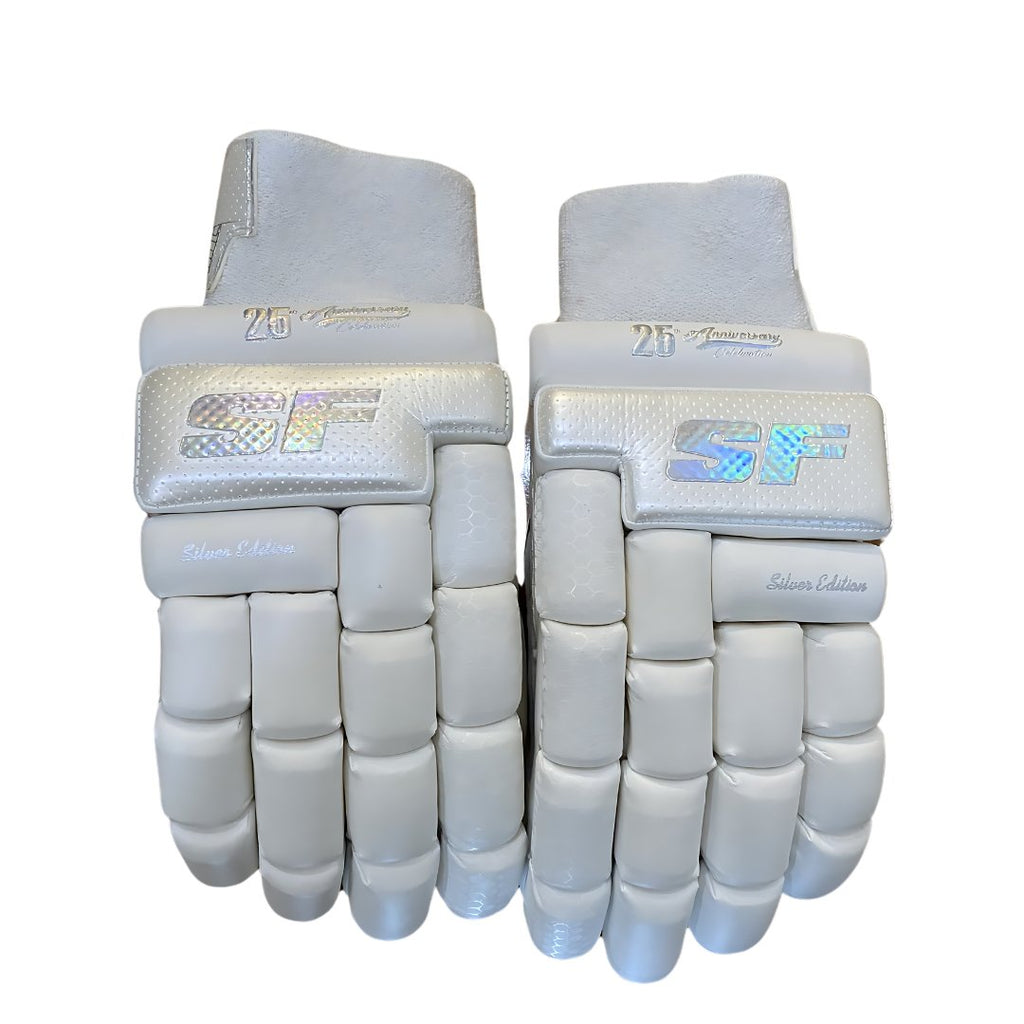 SF Silver Edition Batting Gloves - Adults - Cricket Gloves - Wiz Sports