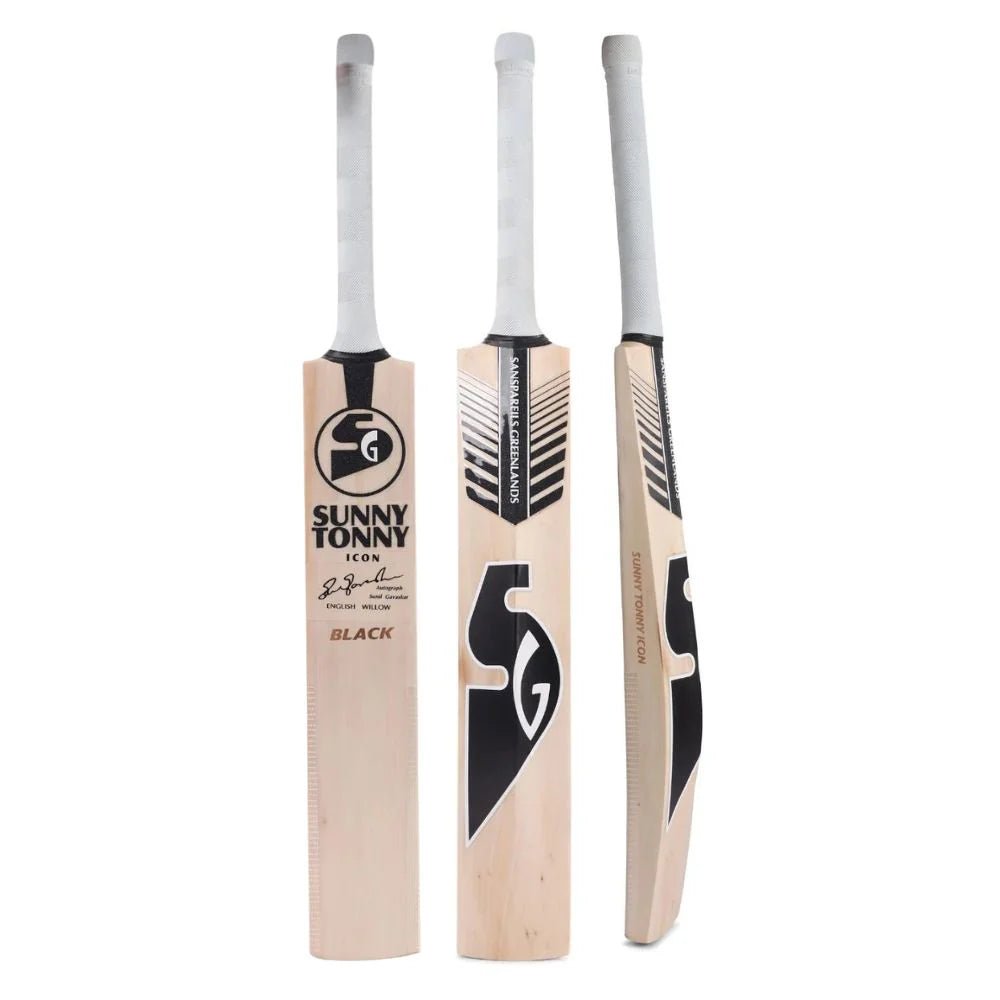 SG Sunny Tonny Icon Black English Willow Cricket Bat – SH - Cricket Bat - Wiz Sports
