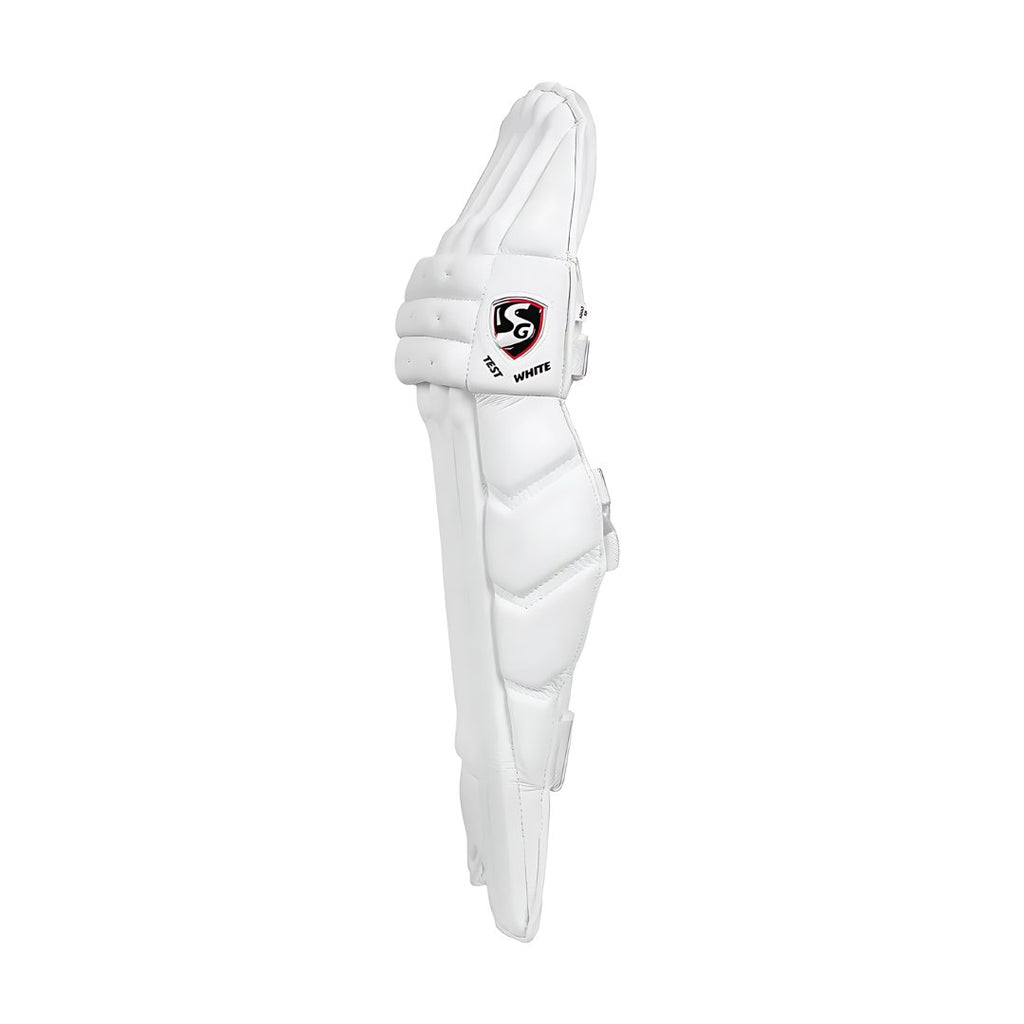 SG Test White Players Grade Batting Legguard - Adult - Cricket Leg Guards - Wiz Sports