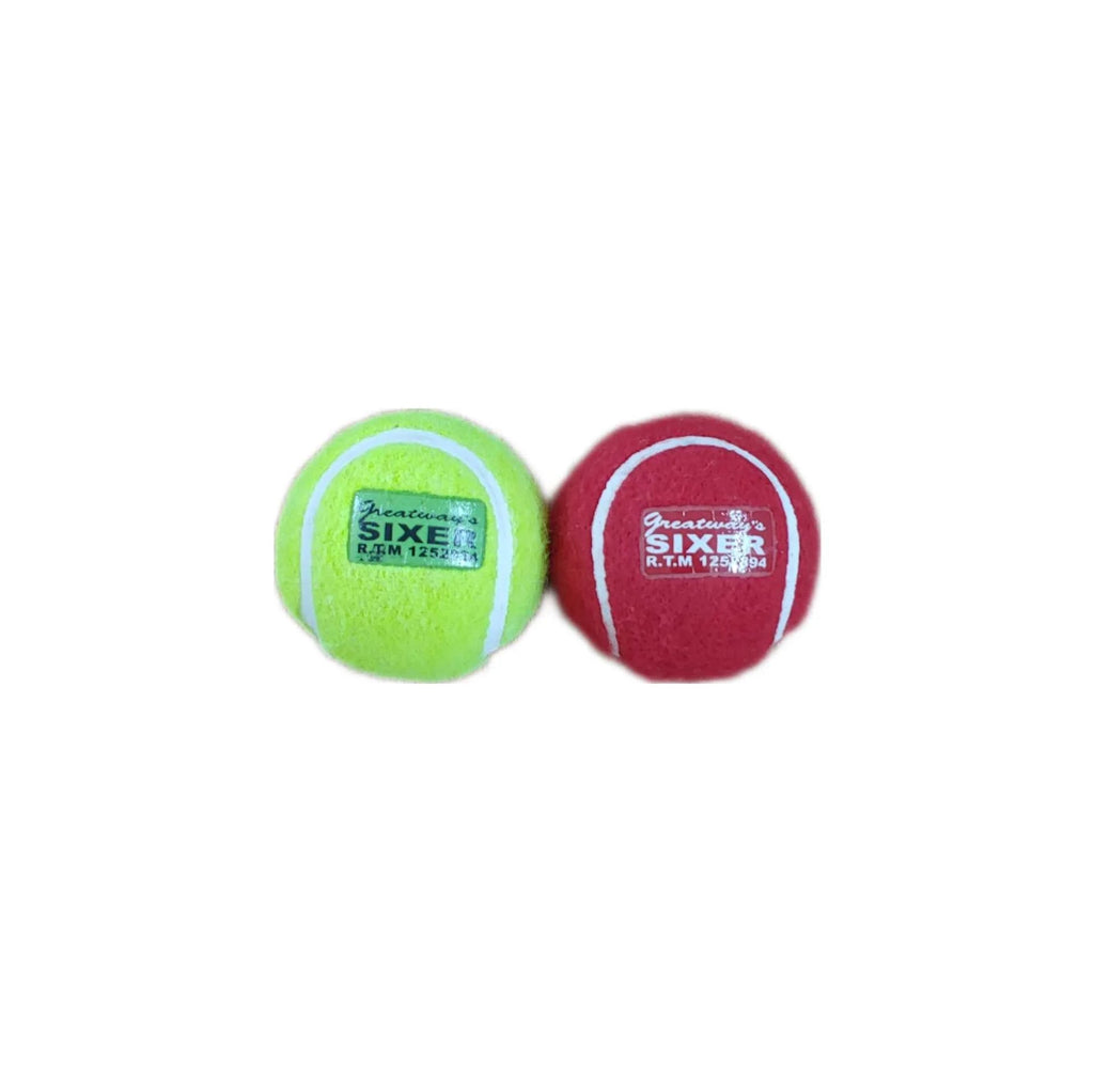 Sixer Hard Tennis Cricket Ball – Red | Built for Power & Precision - Cricket Balls - Wiz Sports