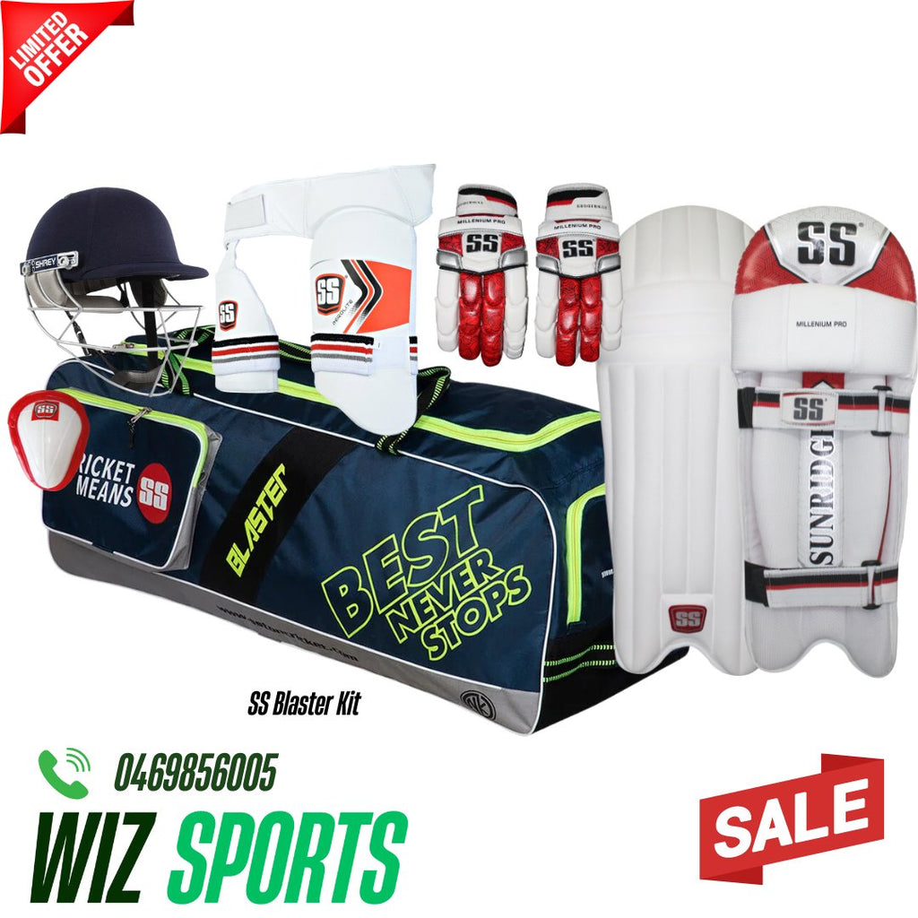 SS Blaster Cricket Kit Bundle - Adults - Cricket Kit - Wiz Sports