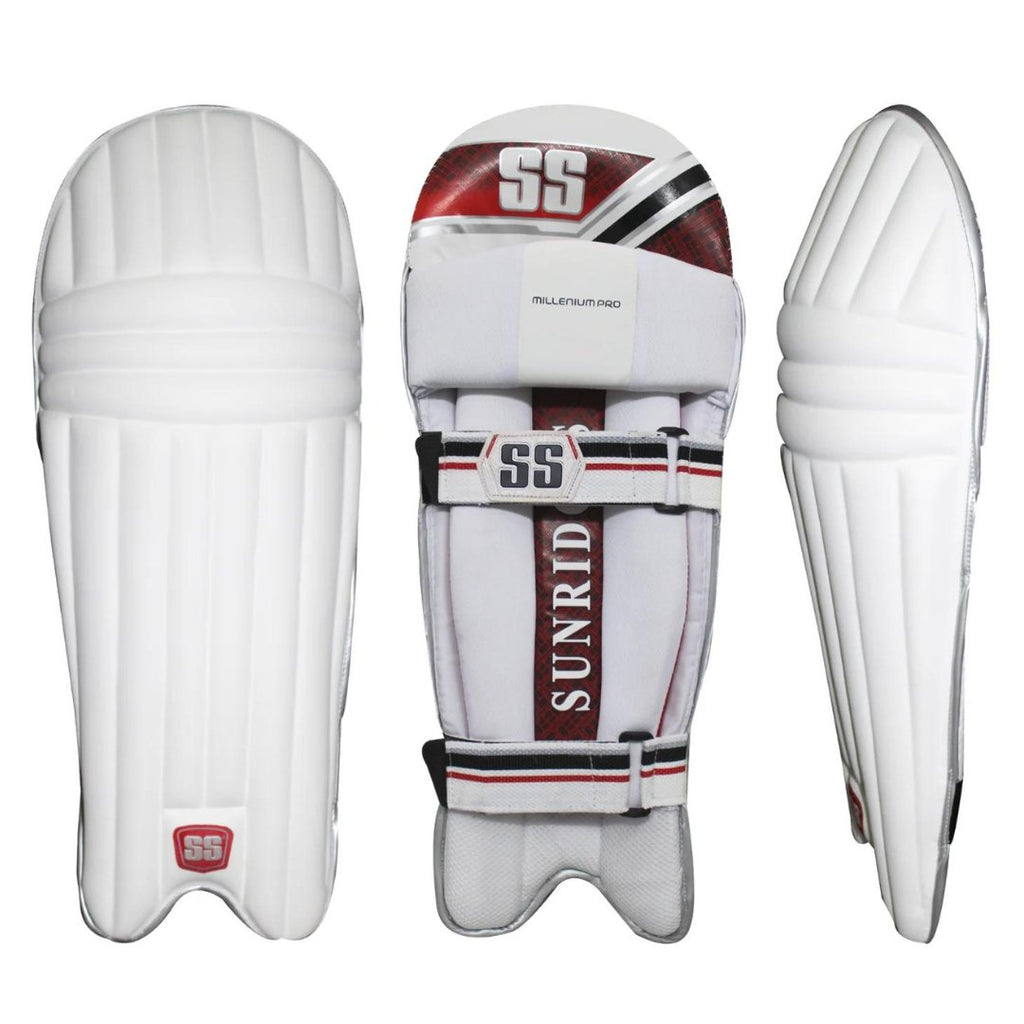 SS Millenium Pro Cricket Batting Leg Guard Pads - Cricket Leg Guards - Wiz Sports