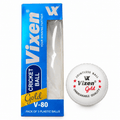 Vixen Gold Plastic Cricket Ball, White-(Gold V 80)