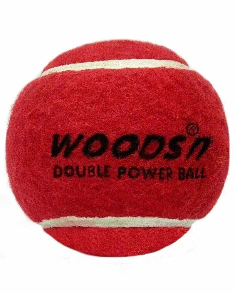 Woods Double Power Cricket Tennis Balls – Hard, Heavy | Pack of 6 - Cricket Balls - Wiz Sports