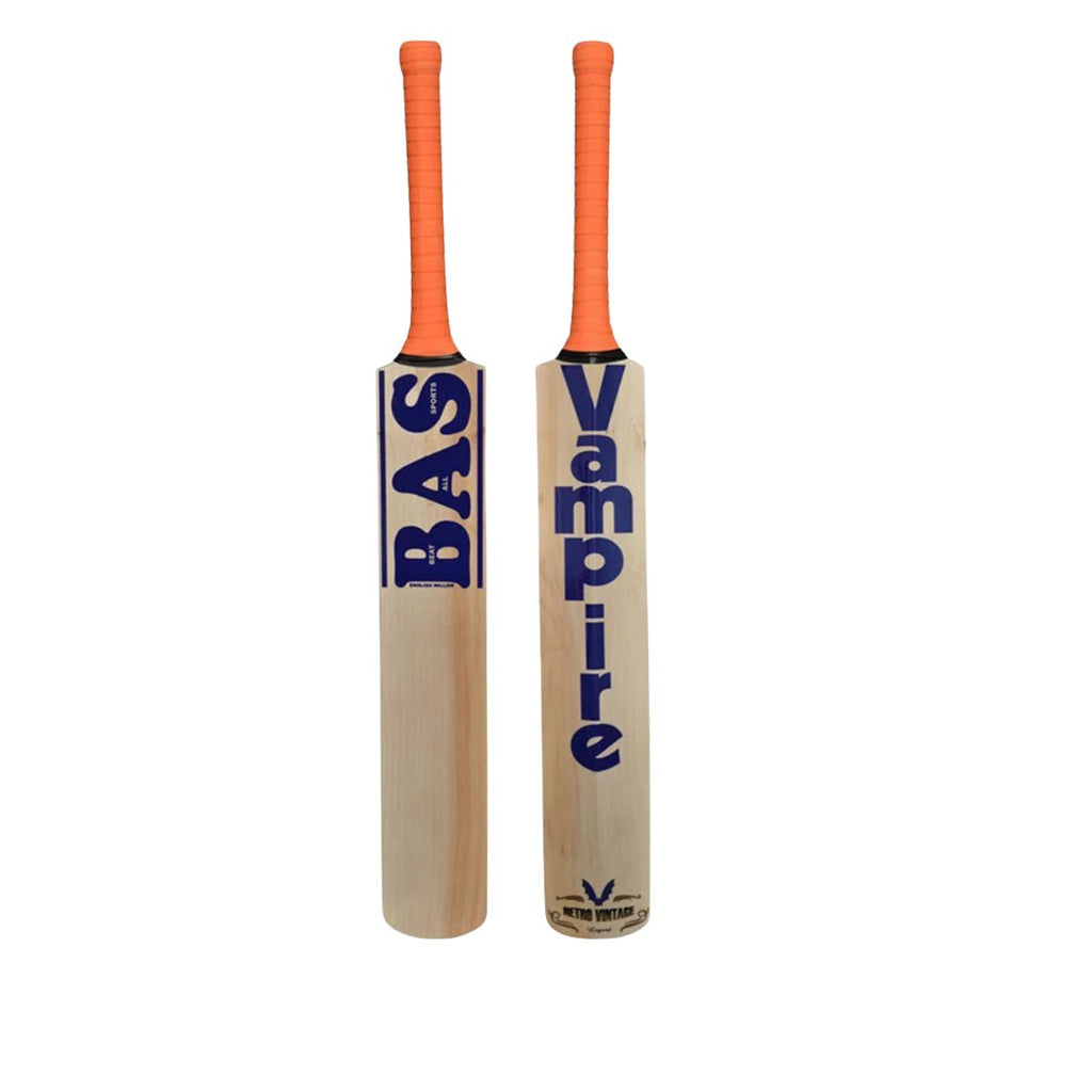 BAS Vampire MSD Retro Vintage Legend English Willow Cricket Bat Size SH - Cricket Bats - Wiz Sports