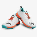 DSC Jaffa 22 Cricket Shoes - Rubber Spilkes - White/Orange